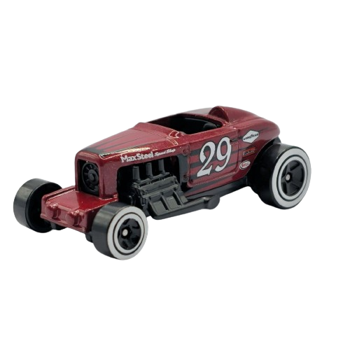 Hot Wheels 2024 - Collector # 019/250 - HW Roadsters 01/05 - Max Steel - Metalflake Red - '29' - IC
