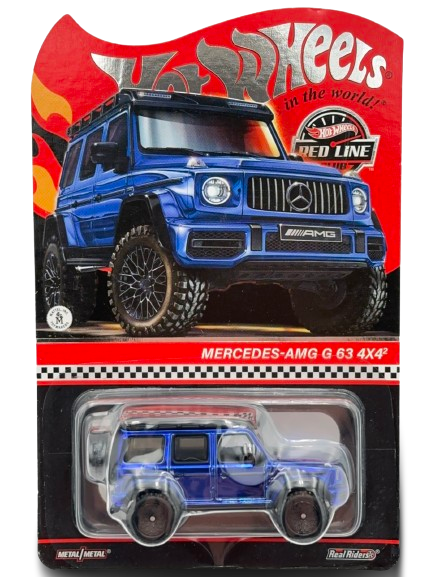 Hot Wheels 2024 - RLC Exclusive - Mercedes-AMG G 63 4x4² - Spectraflame  Blue - Metal/Metal & Real Riders - Kar Keeper - Limited to 30,000
