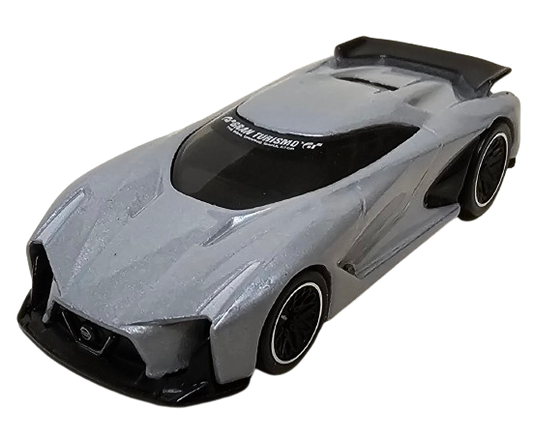 Hot Wheels 2024 - Premium / Pop Culture / Gran Turismo 7 - Nissan Concept 2020 Vision Gran Turismo - Gray - Metal/Metal & Real Riders - Gran Turismo 7 Card