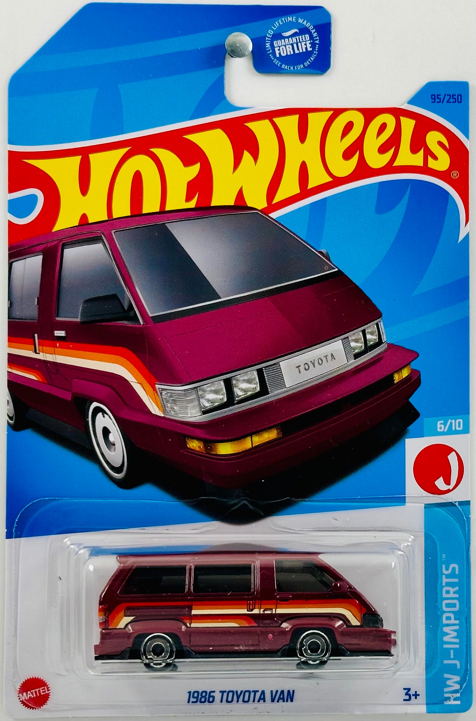 Hot Wheels 2023 - Collector # 095/250 - HW J-Imports 06/10 - 1986 Toyota  Van - Maroon - USA
