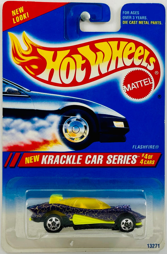 Hot Wheels 1995 - Collector # 284 - Krackle Car Series 04/04 - Flashfire - Purple - 5 Spoke - USA