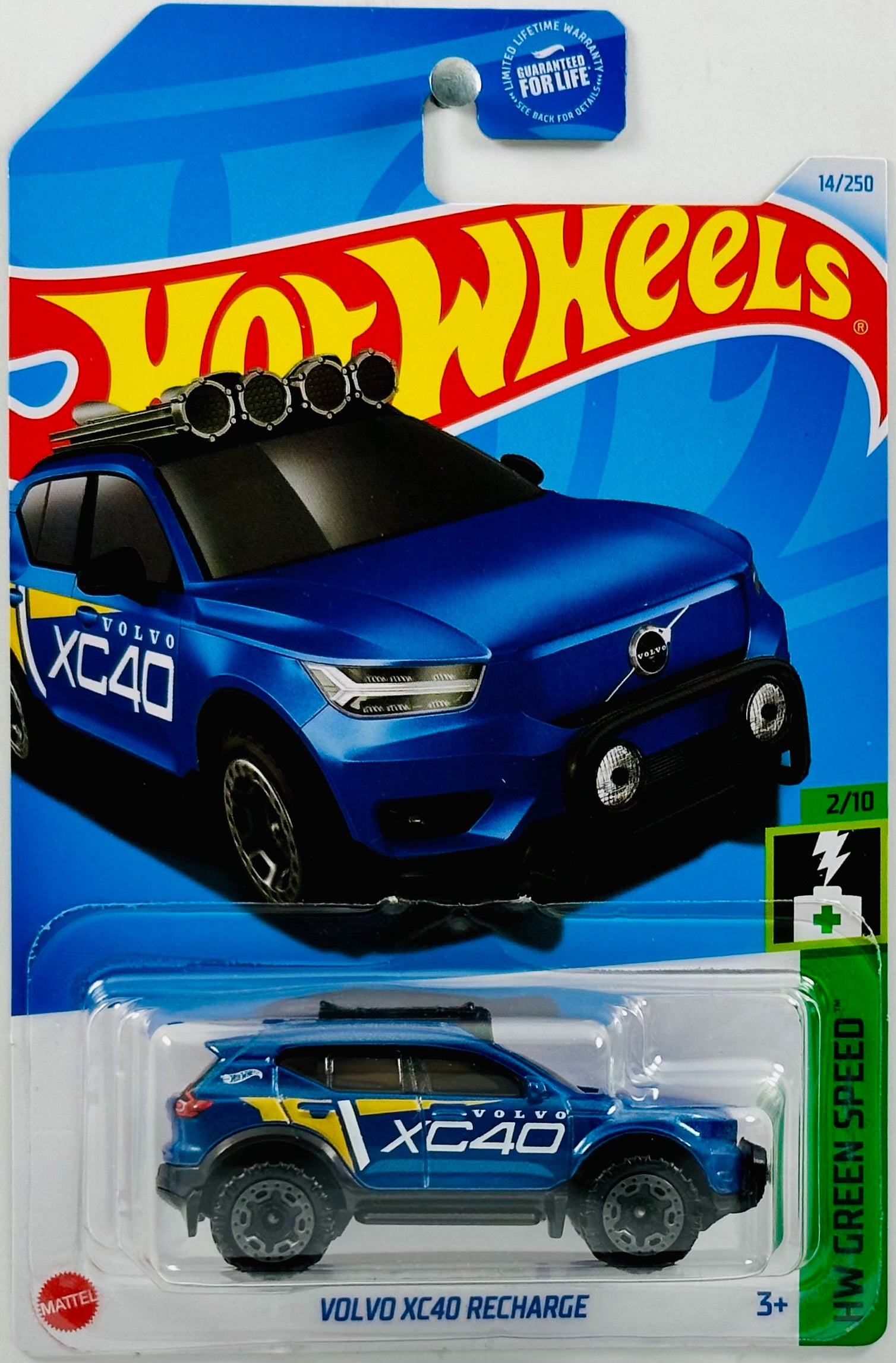 Hot Wheels 2024 - Collector # 014/250 - HW Green Speed 02/10 - Volvo XC40  Recharge - Bursting Metallic Blue - USA