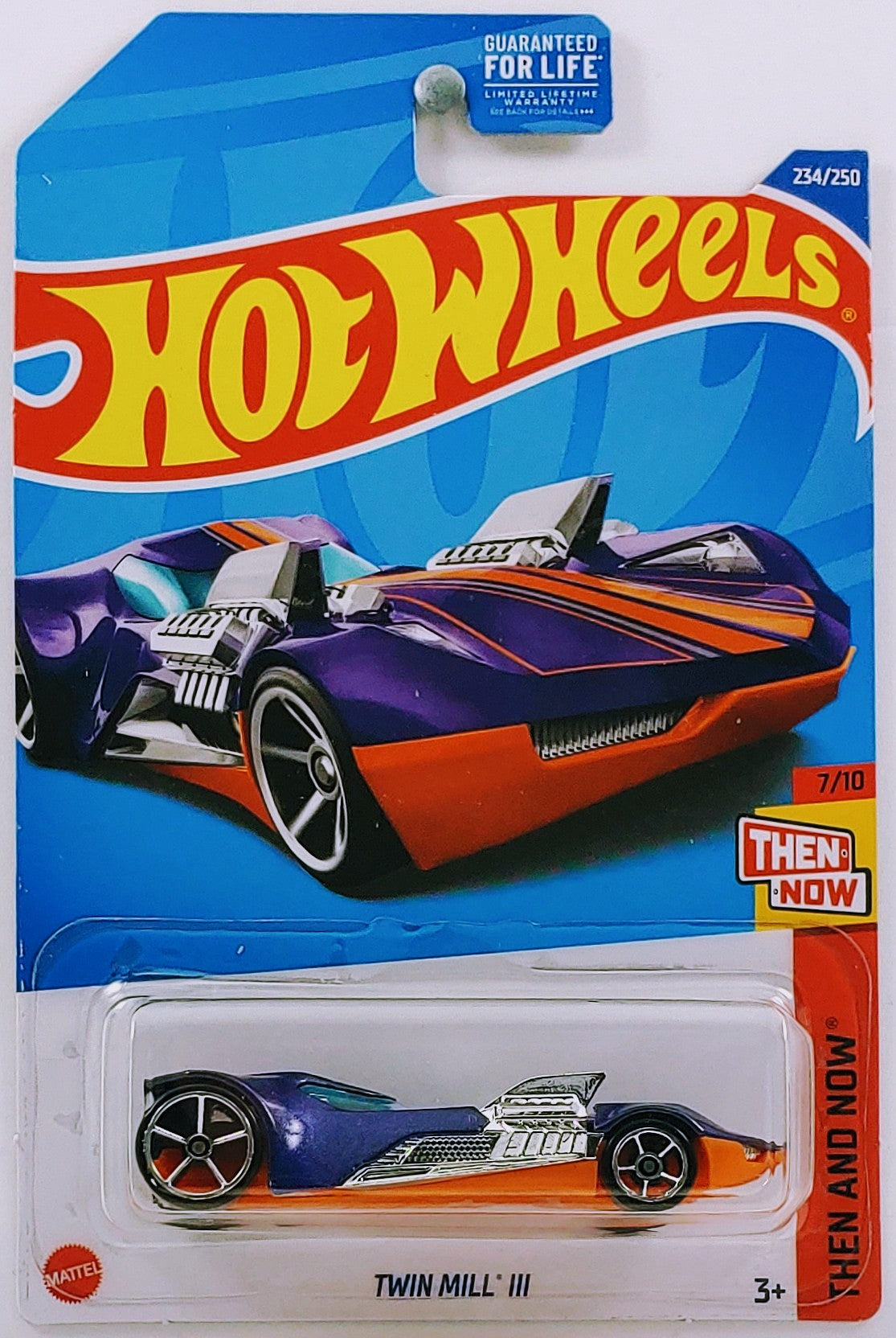 Hot Wheels 2022 - Collector # 234/250 - Then And Now 7/10 - Twin Mill III -  Purple - USA