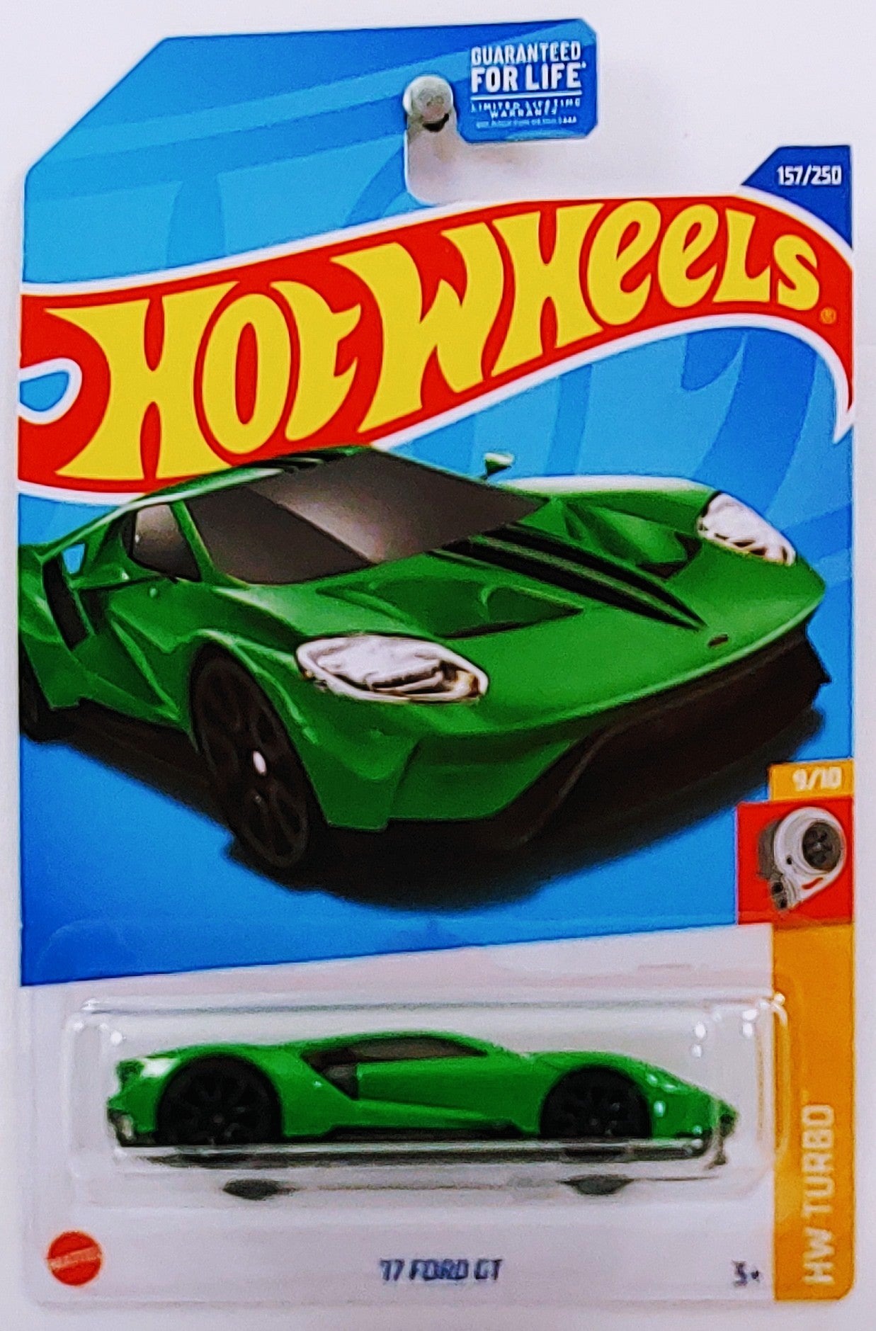 Hot Wheels 2022 - Collector # 157/250 - HW Turbo 9/10 - '17 Ford GT - Green  - Walgreens Exclusive - USA