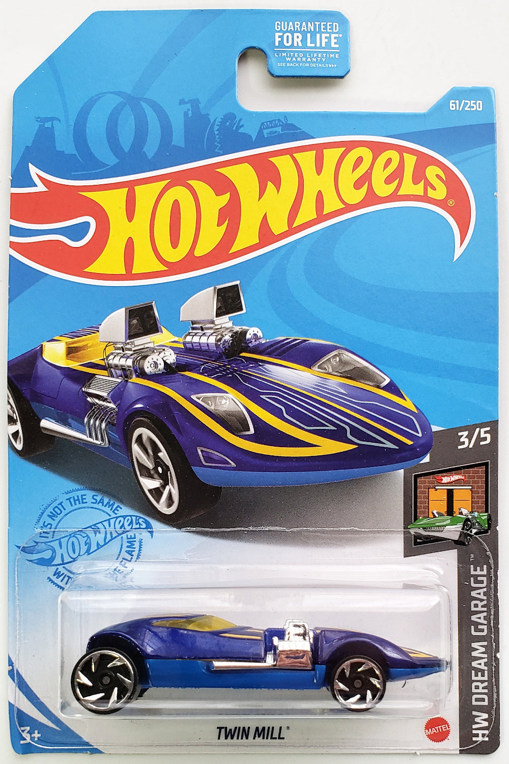 Hot Wheels 2021 - Collector # 061/250 - HW Dream Garage 3/5 - Twin Mill -  Blue-USA card