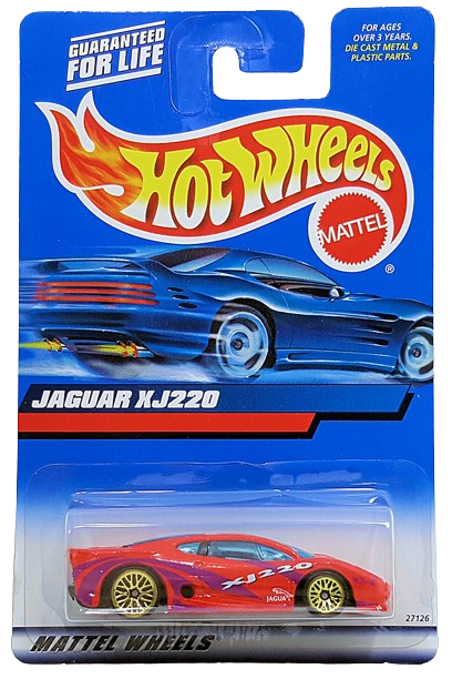Hot Wheels 2000 - Collector # 160/250 - Jaguar XJ220 - Red - Gold Lace Wheels - USA Card