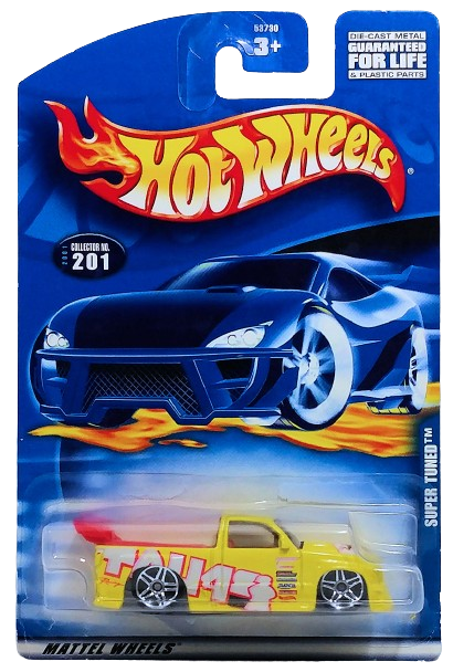 Hot Wheels 2001 - Collector # 201/240 - Super Tooned - Yellow - USA Card