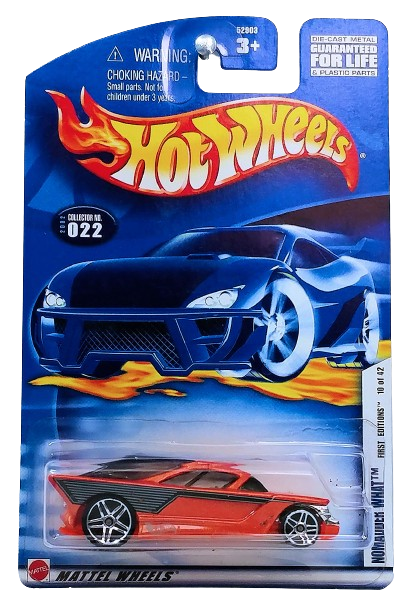 Hot Wheels 2002 - Collector # 022/240 - First Editions 10/42 - Nomadder What - Metallic Orange - PR5 Wheels - USA Card