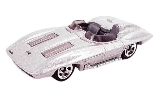 Hot Wheels 2003 - Collector # 015/220 - First Editions 3/42 - Corvette Stingray - Silver - USA Race & Win Card