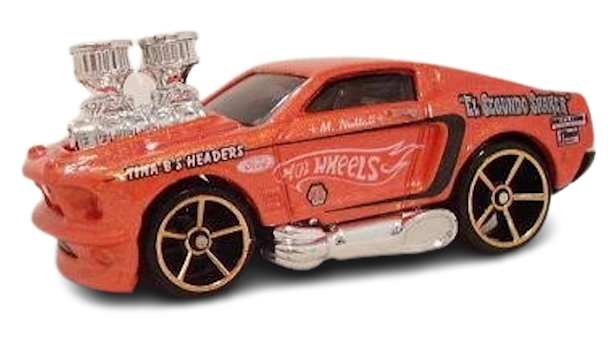 Hot Wheels 2006 - Collector # 128/223 - 1968 Ford Mustang (Tooned) - Orange - Faster Than Ever