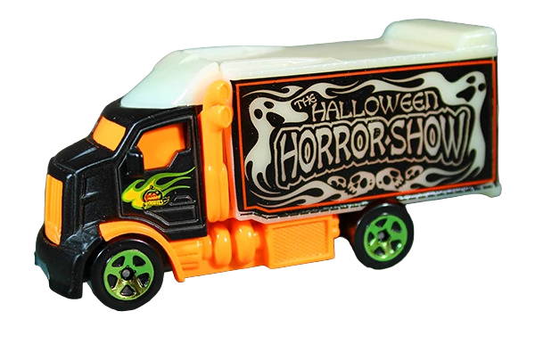 Hot Wheels 2013 - Happy Halloween! 05/05 - Hiway Hauler - Matte Black - 'The Halloween Horror Show' - Glow In The Dark - Kroger Exclusive