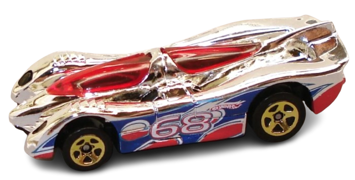 Hot Wheels 2010 - Collector # 063/240 - Track Stars 07/12 - Power Pistons - Chrome - USA Card