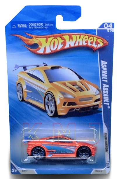 Hot Wheels 2010 - Collector # 092/240 - Nightburnernz 4/10 - Asphalt Assault - Orange - USA Card