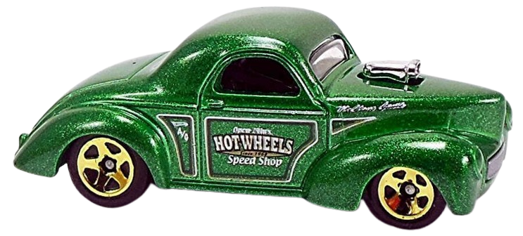 Hot Wheels 2010 - Collector # 139/240 - HW Hot Rods 1/10 - Custom '41 Willys Coupe - Green Metallic - USA Card