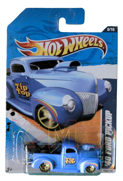 Hot Wheels 2010 - Collector # 146/240 - HW Hot Rods 08/10 - '40 Ford Pickup - Blue - USA