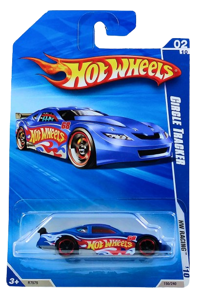 Hot Wheels 2010 - Collector # 150/240 - HW Racing 2/10 - Circle Tracker - Blue / #68 - OH5SP Wheels - USA Card