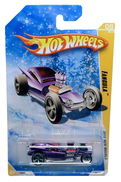 Hot Wheels 2010 - Collector # 008/240 - New Models 08/44 - Fangula - Purple - Target Exclusive - USA Snowflake Card