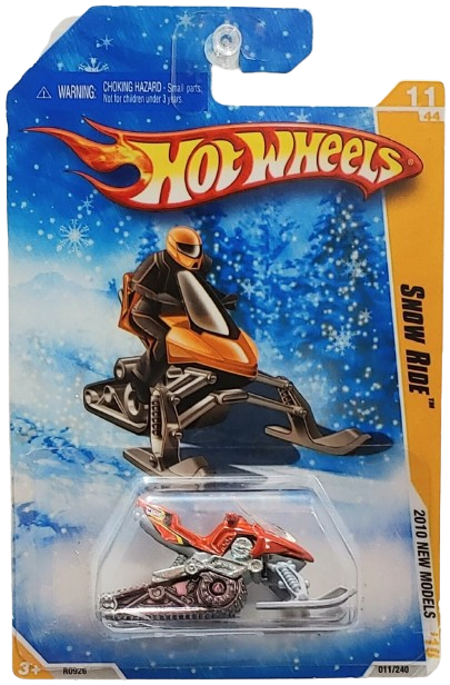 Hot Wheels 2010 - Collector # 011/240 - New Models 11/44 - Snow Ride - Orange - Target Exclusive - USA Snowflake Card