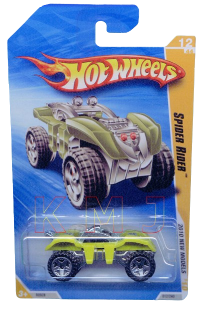 Hot Wheels 2010 - Collector # 012/240 - New Models 12/44 - Spider Rider - Yellow - OR5 Wheels - USA Card