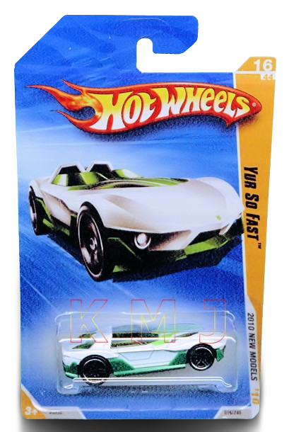 Hot Wheels 2010 - Collector # 016/240 - New Models 16/44 - Yur So Fast - White - USA Card