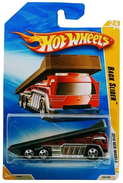 Hot Wheels 2010 - Collector # 024/240 - New Models 24/44 - Back Slider - Red - USA Card