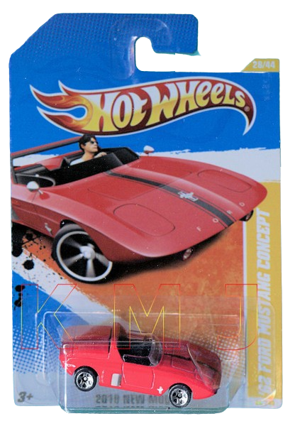 Hot Wheels 2010 - Collector # 028/240 - New Models 28/44 - '62 Ford Mustang Concept - Red - USA '11 Card