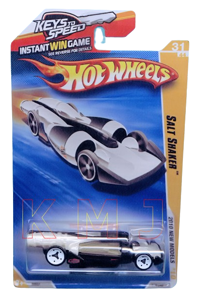 Hot Wheels 2010 - Collector # 031/240 - New Models 31/44 - Salt Shaker - White & Smoke - USA Instant Win Card