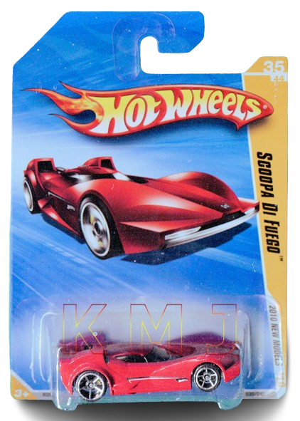 Hot Wheels 2010 - Collector # 035/240 - New Models 35/44 - Scoopa Di Fuego - Red - USA Card