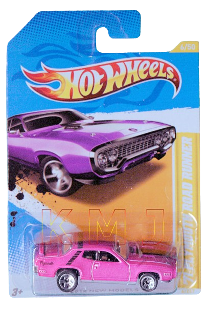 Hot Wheels 2012 - Collector # 006/247 - New Models 06/50 - '71 Plymouth Road Runner - Magenta - USA Card