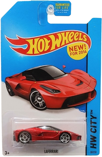 Hot Wheels 2014 - Collector # 038/250 - HW City / Speed Team / New Models - LaFerrari - Red - PR5 Wheels - USA Card