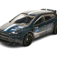 Hot Wheels 2019 - Collector # 139/250 - Nightburnerz 09/10 - Ford Focus RS - Dark Gray - White, Orange & Blue Stripes - Gray 10SP Wheels - FSC