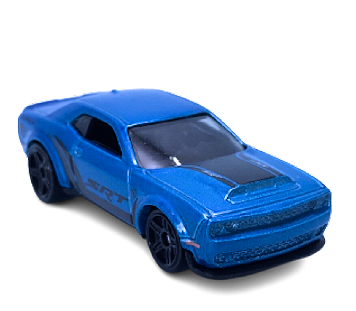 Hot Wheels 2023 - Collector # 151/250 - Muscle Mania 06/10 - '18 Dodge Challenger SRT Demon - Blue - 'SRT' & Mopar Logo - IC