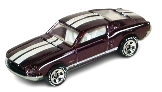 Hot Wheels 2005 - Classics Series 1 # 19/25 - 1968 Mustang - Spectraflame Purple - 5 Spokes & Good Year - Opening Hood - Metal/Metal
