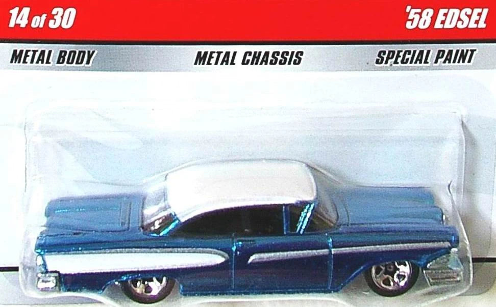 Hot Wheels 2009 - Classics Series 5 # 14/30 - '58 Edsel - Spectraflame Blue - 5 Spokes - Metal/Metal