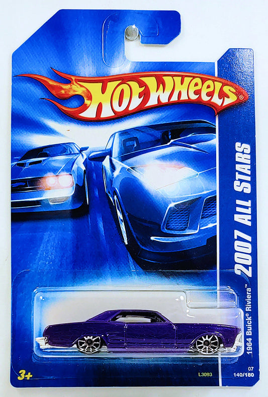 Hot Wheels 2007 - Collector # 140/180 - All Stars - 1964 Buick Riviera - Purple - USA Card