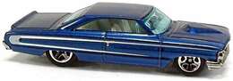 Hot Wheels 2007 - Collector # 018/156 - First Editions 18/36 - 1964 Ford Galaxie 500XL - Metallic Dark Blue - International Card