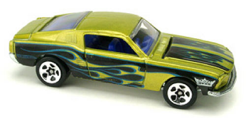 Hot Wheels 2004 - Collector # 165/212 - Pride Rides - Mustang 1968 - Anti-Freeze Green with Flames - USA