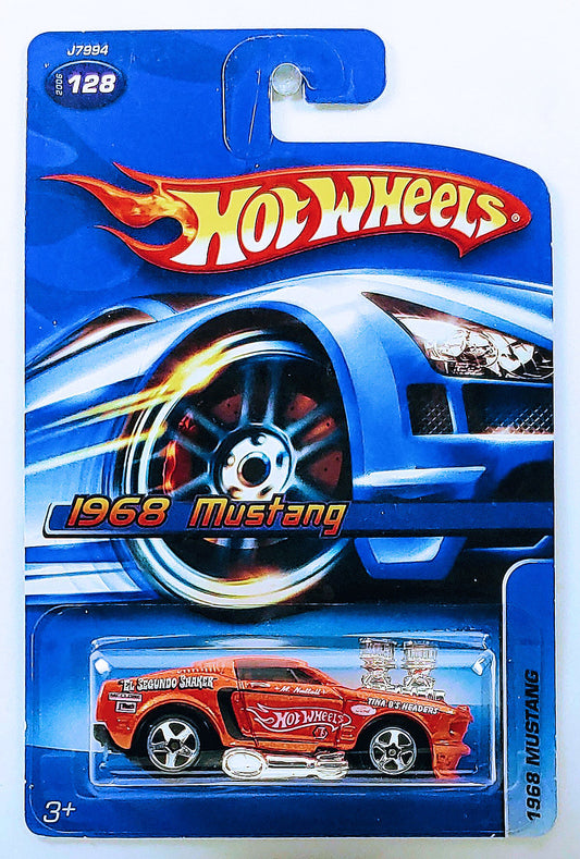 Hot Wheels 2006 - Collector # 128 - 1968 Mustang (Tooned) - Metallic Orange - USA