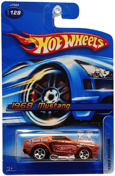Hot Wheels 2006 - Collector # 128/223 - 1968 Mustang ('Tooned) - Metallic Dark Orange - 5 Spokes
