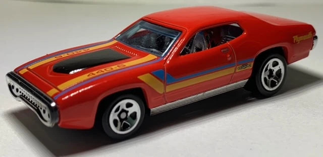 Hot Wheels 2021 - Flying Customs - '71 Plymouth GTX - Red - 5 Spoke - Target Exclusive
