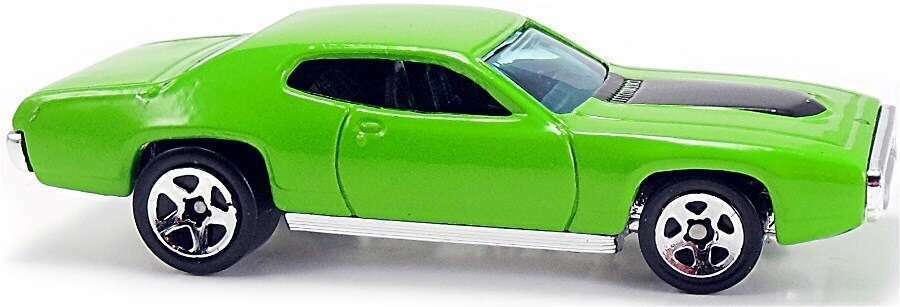 Hot Wheels 2001 - Collector # 026/240 - First Editions 14/36 - 1971 Plymouth GTX - Green - USA Card