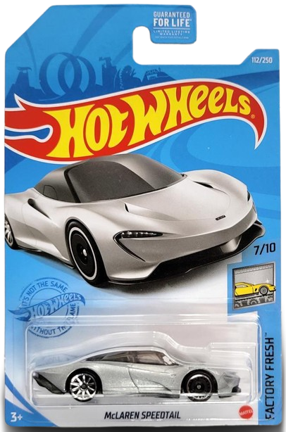 Hot Wheels 2021 - Collector # 112/250 - Factory Fresh 7/10 - McLaren Speedtail - Silver - USA Card