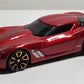 Hot Wheels 2011 - Collector # 148/244 - Faster Than Ever  8/10 - 2009 Corvette Stingray Concept - Metallic Red - FTE 2 Wheels - USA