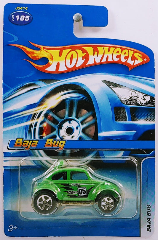 Hot Wheels 2005 - Collector # 185 - Kar Keeper Bonus Car - (Volkswagen) Baja Bug - Green / #05 - Metal/Metal & 5 Spokes - Kar Keeper