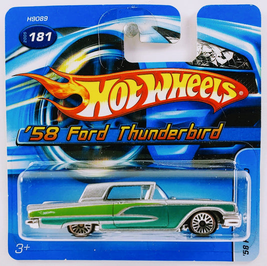 Hot Wheels 2005 - Collector # 181/183 - '58 Ford Thunderbird - Metallic Silver - SC