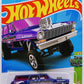 Hot Wheels 2023 - Collector # 145/250 - HW Gassers 2/5 - '64 Nova Wagon Gasser - Metalflake Purple / 'Supernova' - USA