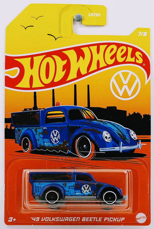 Hot Wheels 2022 - Volkswagen Series 7/8 - '49 Volkswagen Beetle Pickup - Purple, Blue & Rusty - Walmart Exclusive