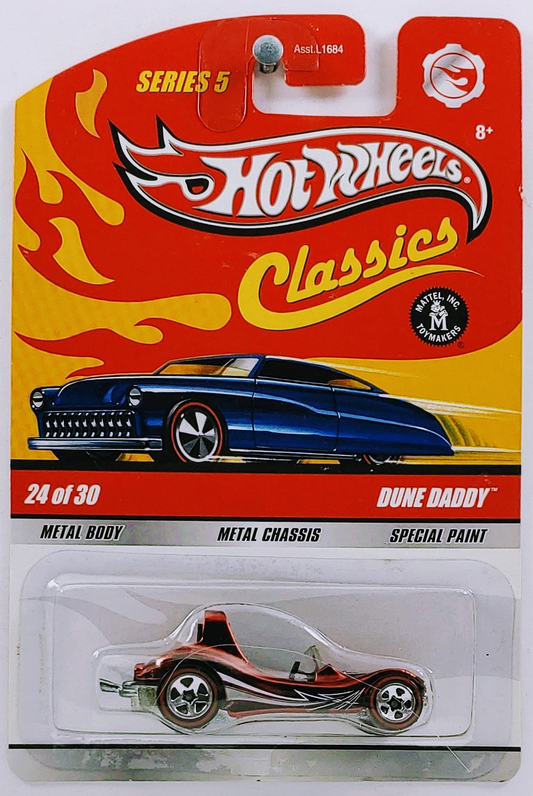 Hot Wheels 2009 - Classics Series 5 # 24/30 - Dune Daddy - Spectraflame Red - 5 Spokes with Redlines - Metal/Metal