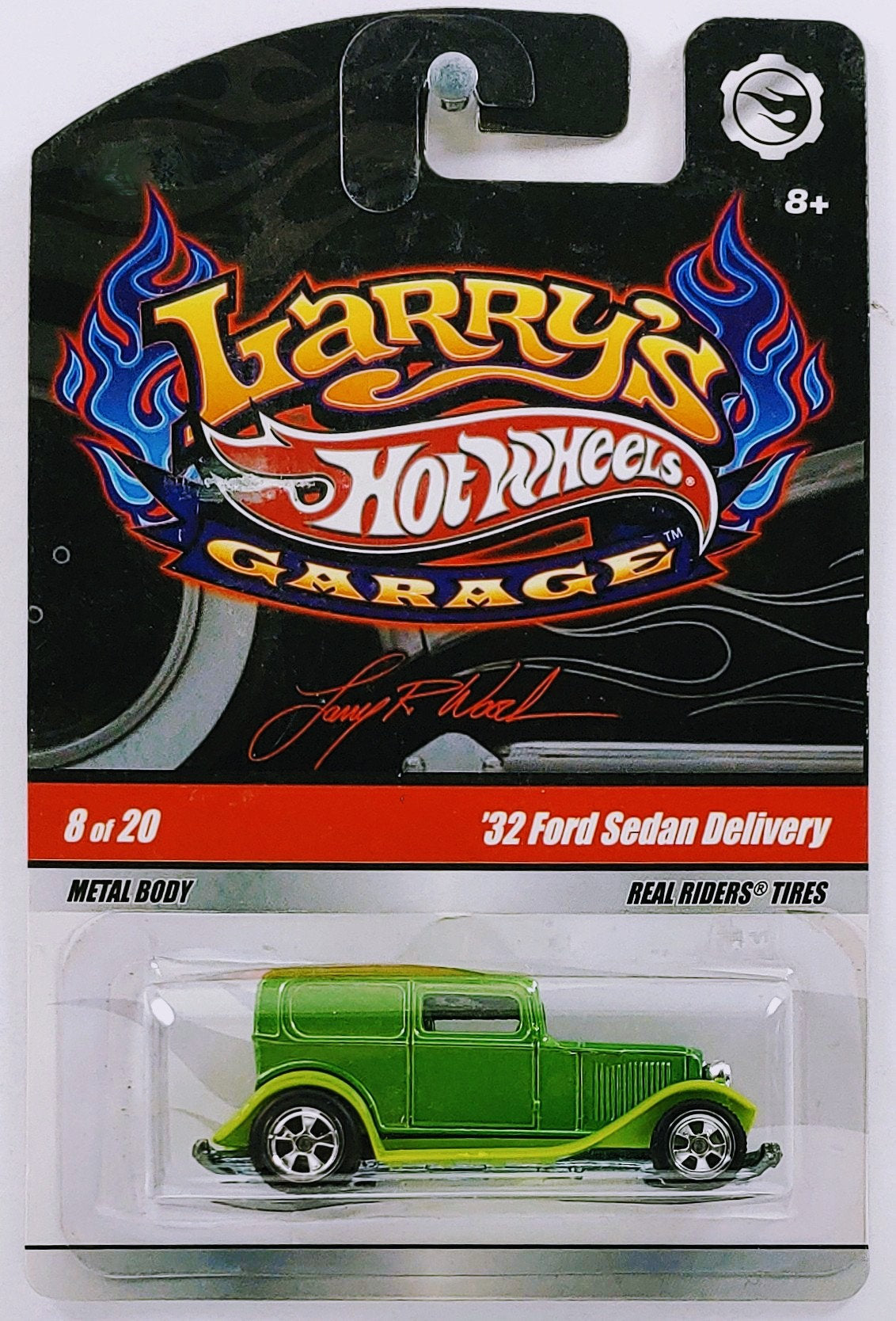 Hot Wheels 2009 - Larry's Garage # 08/20 - '32 Ford Sedan Delivery - Green - Metal/Metal & Real Riders