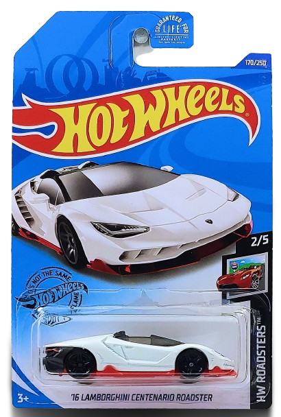 Hot Wheels 2020 - Collector # 170/250 - HW Roadsters 2/5 - '16 Lamborghini Centenario Roadster - White - USA Card